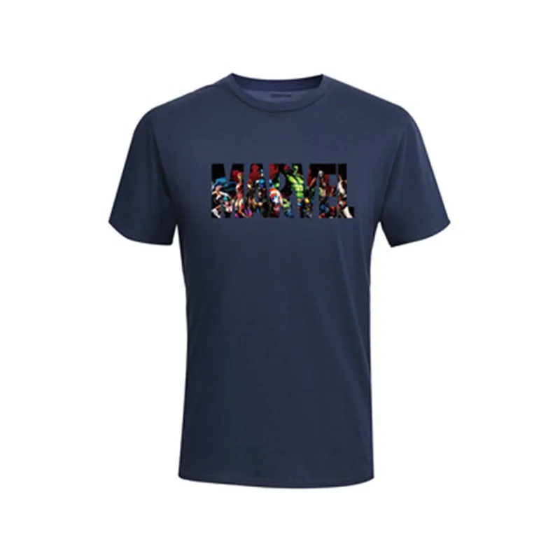 Новая мода Marvel с коротким рукавом Футболка мужская супергерой принт футболка