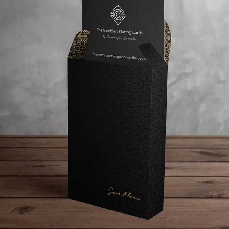 Gambler's Playing Cards(Borderless Black) by Christofer Lacoste and Drop Thirty Magic Props