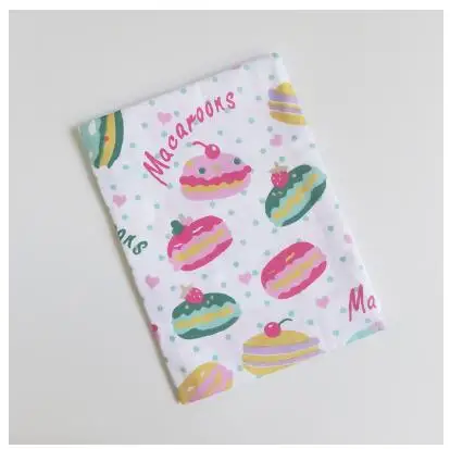 Macaron 4 шт./компл. салфетки для кухни 38*58 см Высокое качество Вишневый принт макароны напечатанная хлопковая салфетка чайное полотенце на стол домашнее полотенце - Цвет: Macaron