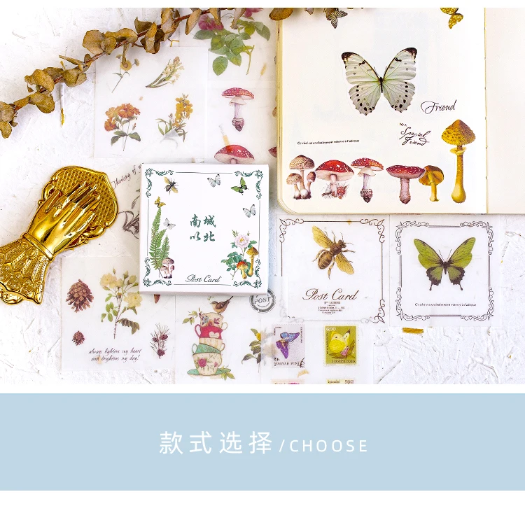 XINAHER 50sheets/Bag sea animals flower plant life paper sticker package DIY diary decoration sticker album scrapbooking