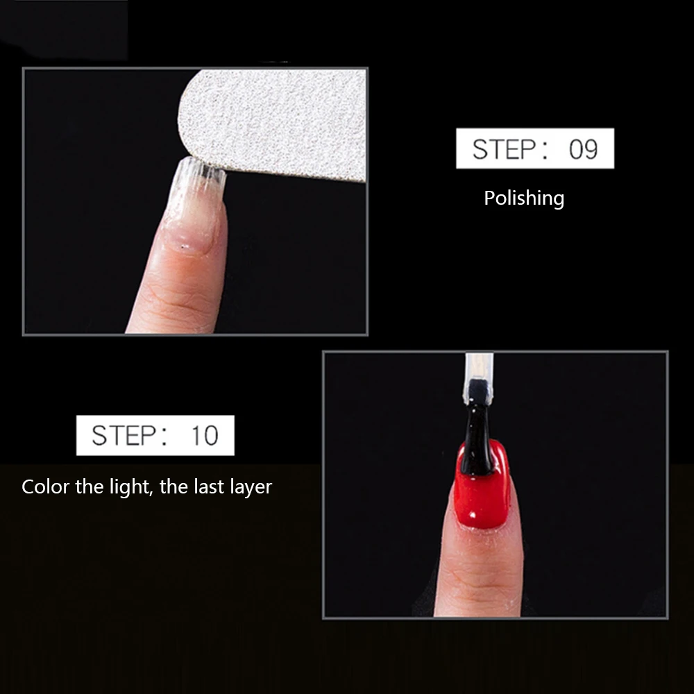 100 шт./компл. наращивание ногтей волокна Fibernails набор акриловых наконечников для