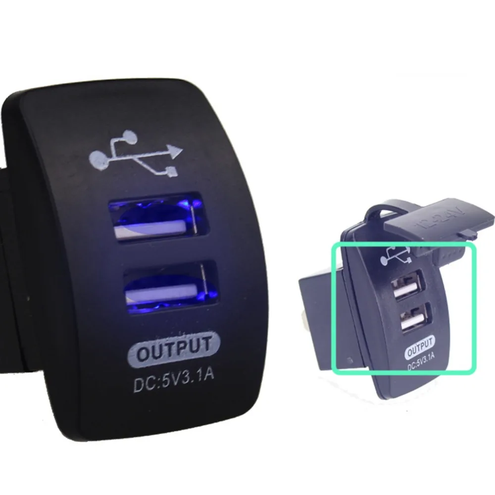 Автомобильное зарядное устройство адаптер двойной черный 2 USB порта