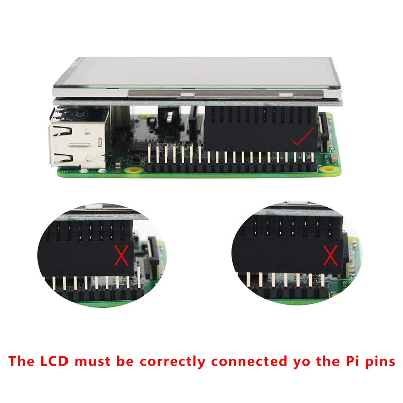 Raspberry Pi 3 сенсорный Экран 5 дюймов TFT ЖК дисплей 480*320 GPIO Дисплей для контроля уровня