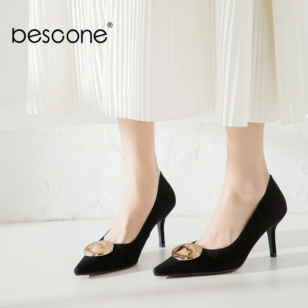 BESCONE/2019 г. Новые Брендовые женские туфли-лодочки качественная женская офисная