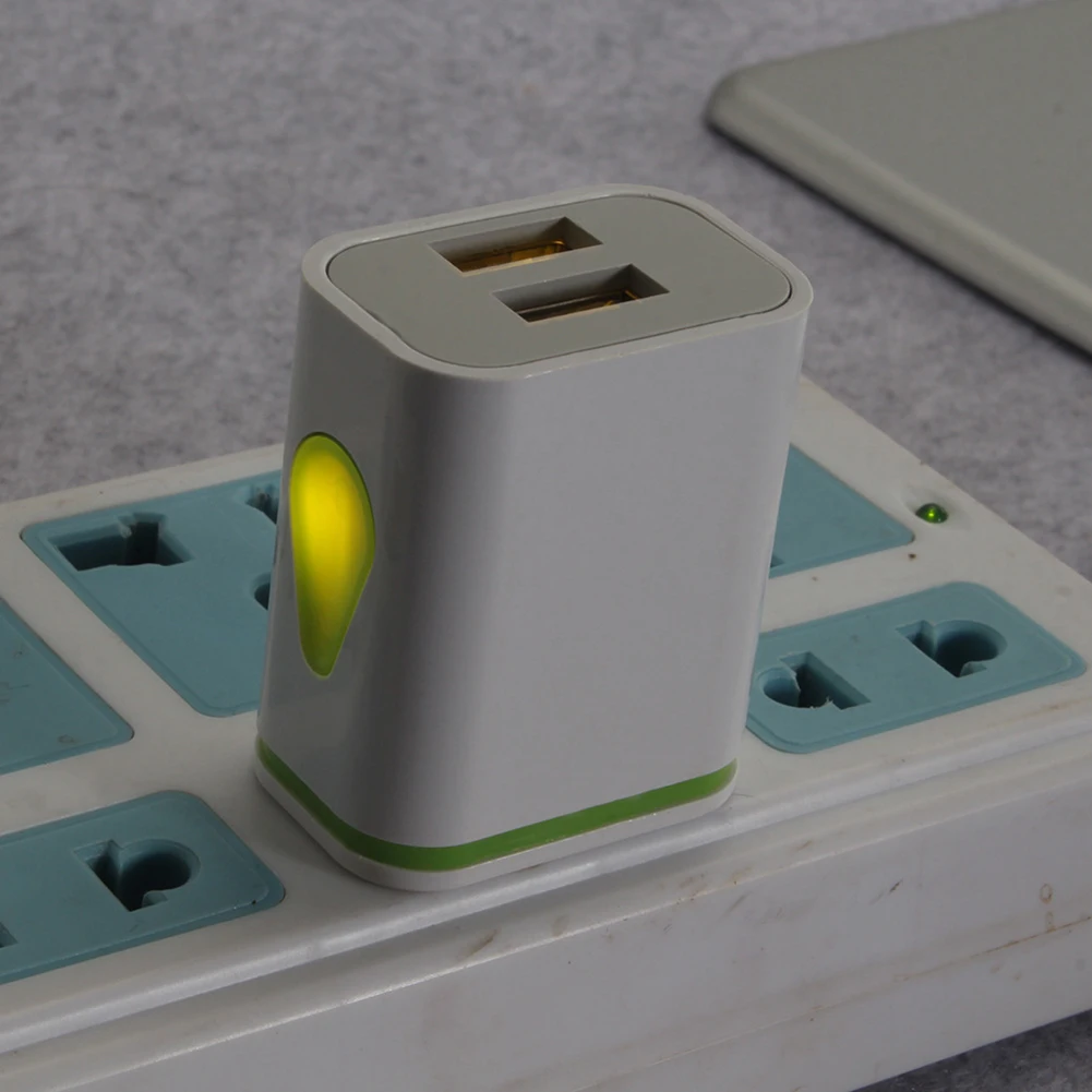 5 в 2,1 а универсальное 2 USB зарядное устройство со светодиодным адаптером для домашнего и туристического телефона штепсельная вилка стандарта ЕС/США смарт-зарядное устройство Защита от перенапряжения
