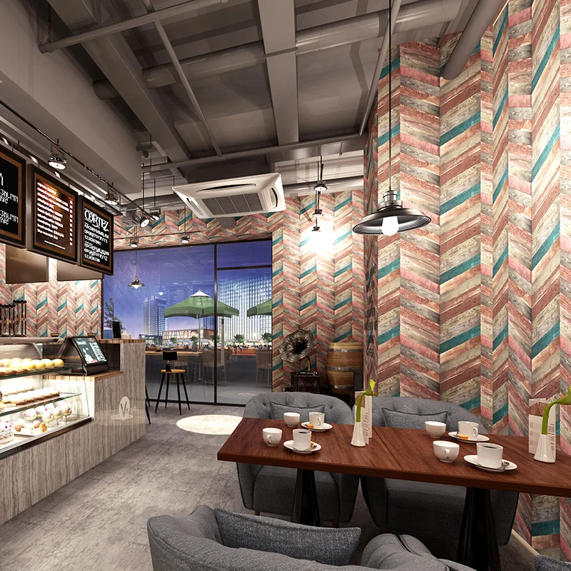 3d дерево зерна обои рулон деревянная доска полосатая настенная бумага магазин