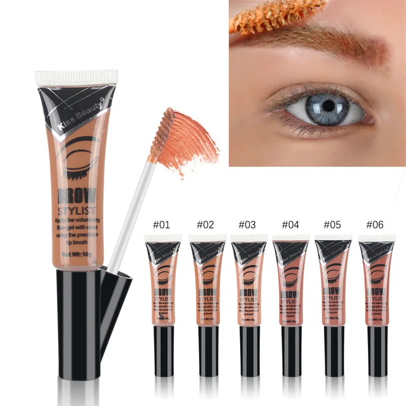 Kiss beauty гель для бровей 6 цветов усилитель стойкая краска макияжа водостойкий