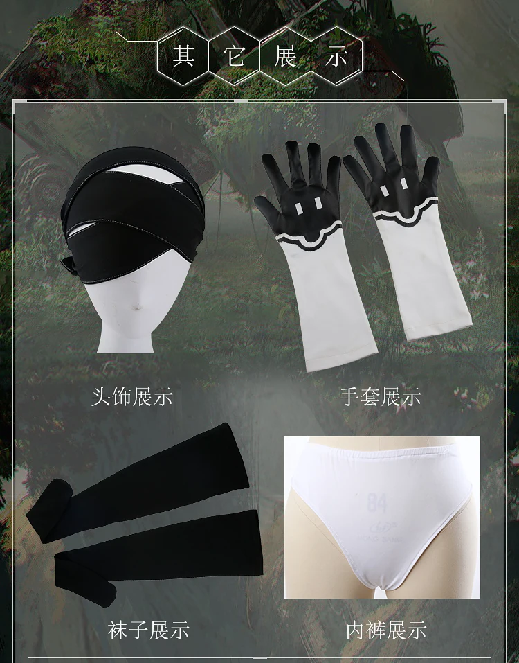 

Anime cosplay NieR:Automata 2B dress 2b Cosplay Costume black white red version customzied A