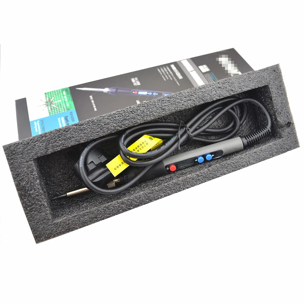 

Precision Backlight LCD Digital Adjustable Lead-free Electric soldering iron ESD Soldering station 90W+17/pcs 900M solder tip