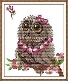 Owl4 NKF Набор для вышивания крестиком в виде совы, животных, Набор для вышивания, 11CT, 14CT, китайский узор для вышивания крестиком, для домашнего декора - Цвет: Owl4