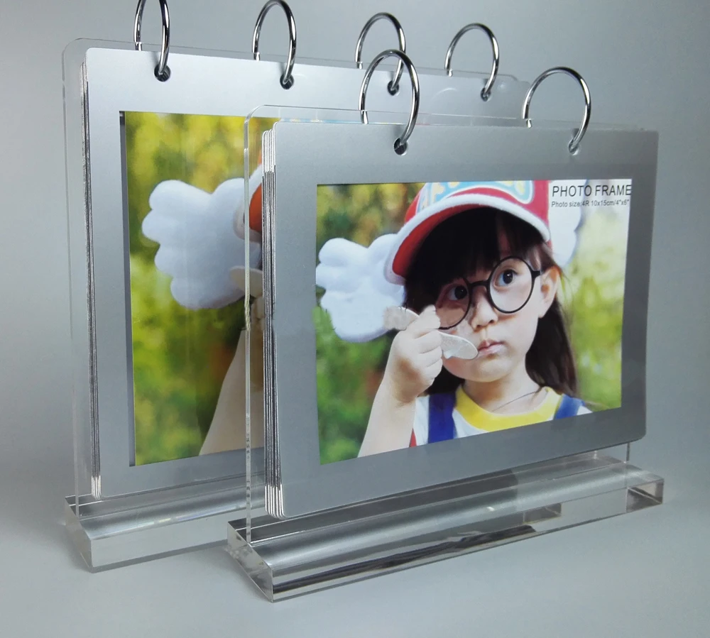 Настольный календарь Perspex рамки акриловый календарь с дисплеем подставки для календаря, меню и фотографий YCD-006
