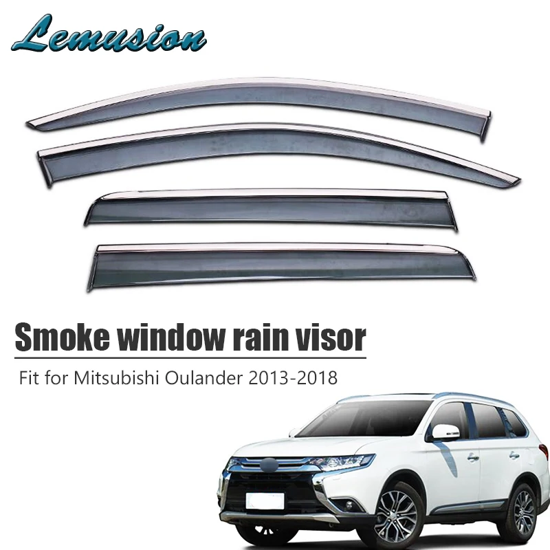 Высокое качество 4 шт. Дымовое окно дождевой козырек для Mitsubishi Outlander 2013 2014 2015 2016 2017