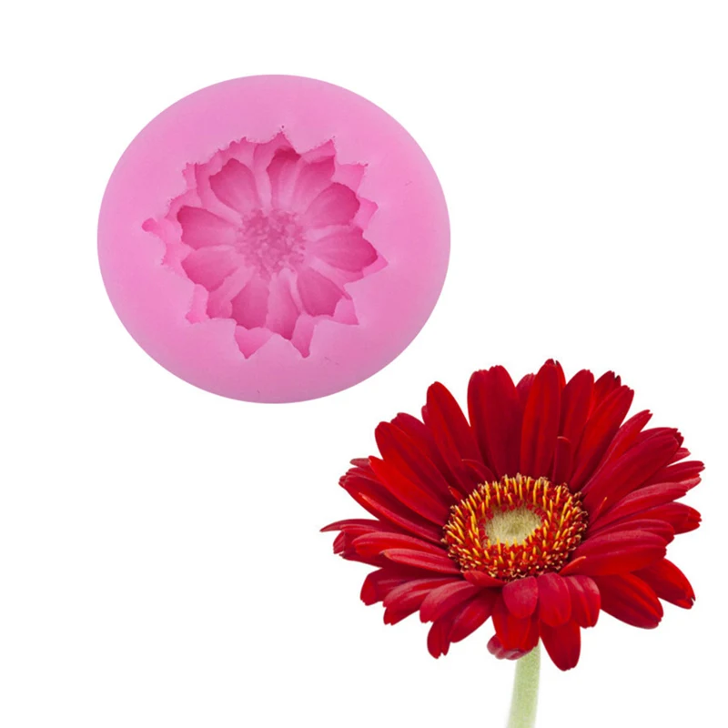 

New 3D Beautiful Daisy Flower Shape Fondant Silicone Cake Mold Cake Decoration Tools Flower Chocolate Mould
