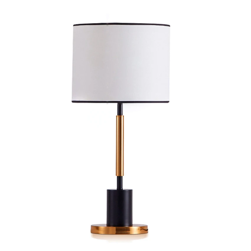 

Modern Metal LED Table Lights Office Decorative Cloth Lampshade Desk Lamps Bedroom Bedside Reading Table Lamps Kitchen Fixtures
