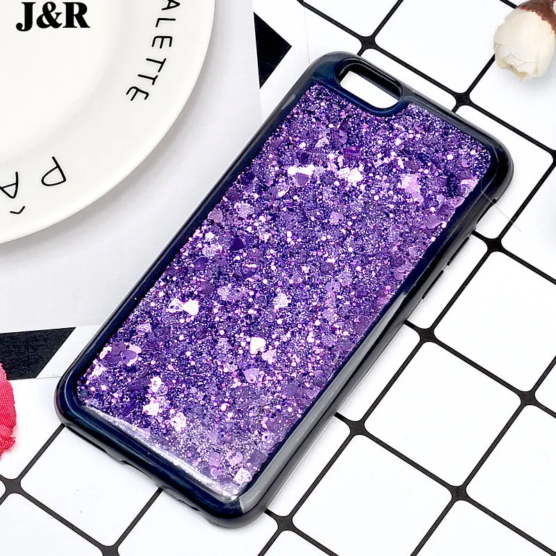 Чехол для iPhone 6 6S г чехол Apple 6/6S Сумки жидкость зыбучие пески сердце любовь блеск