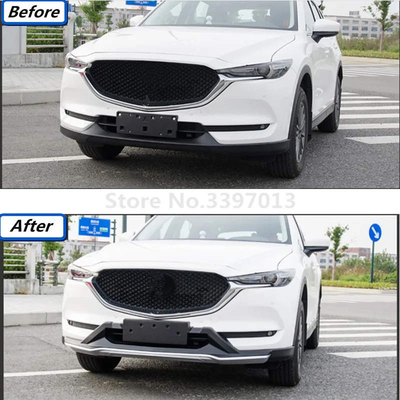 Автомобильный Стайлинг для Mazda CX-5 CX5 Передний+ задний бампер диффузор бампер Защита для губ защитная накладка ABS хромированная отделка