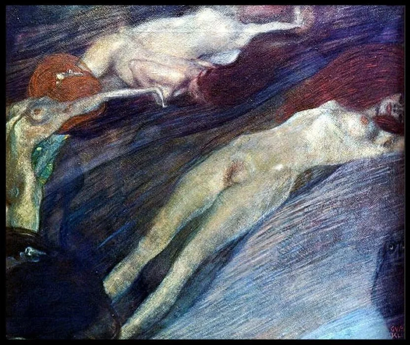 

Handmade oil painting reproduction Bewegte Wasser by Gustav Klimt