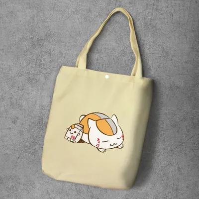 1 Natsume Yuujinchou, сумки через плечо, Женская милая Экологичная сумка для покупок, сумка-тоут, посылка, сумки через плечо, кошельки, повседневные сумки - Цвет: 1