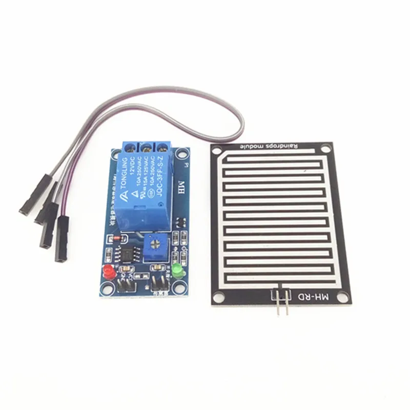 Модуль контроллера дождевых капель 12 В с реле фотолистной влаги для Arduino|12v