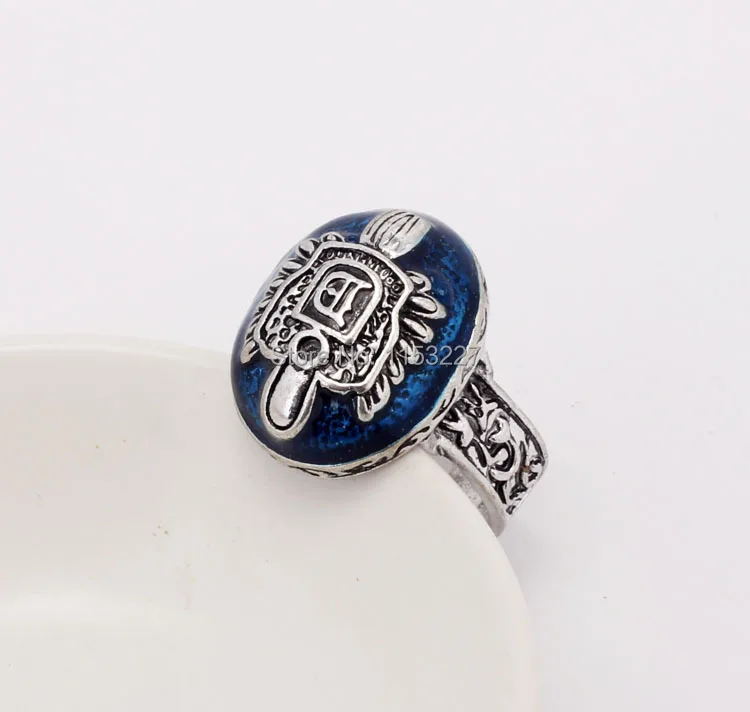 Мужское Ювелирное Украшение недорогое кольцо в стиле панк синее серебряное|boys