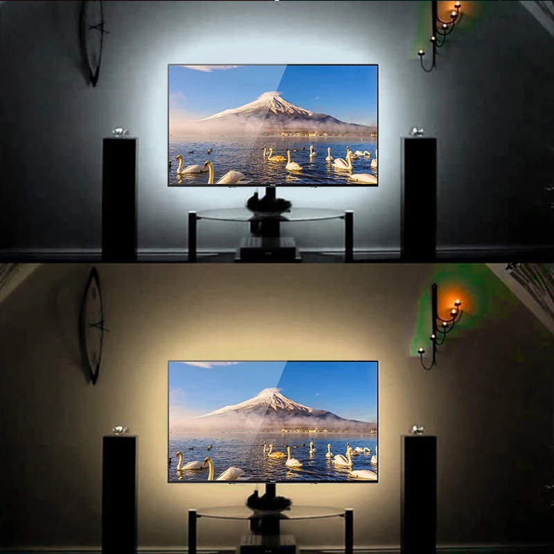 Светодиодная лента RGB с питанием от USB 5 В 60 светодиодов/м 5050 водонепроницаемая