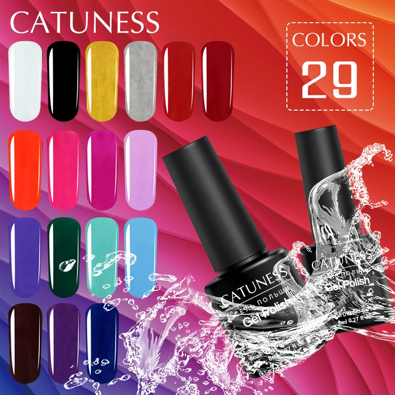 CATUNESS 29 счастливых цветов лак для ногтей УФ Led длинный прочный ноготь гель лаковое