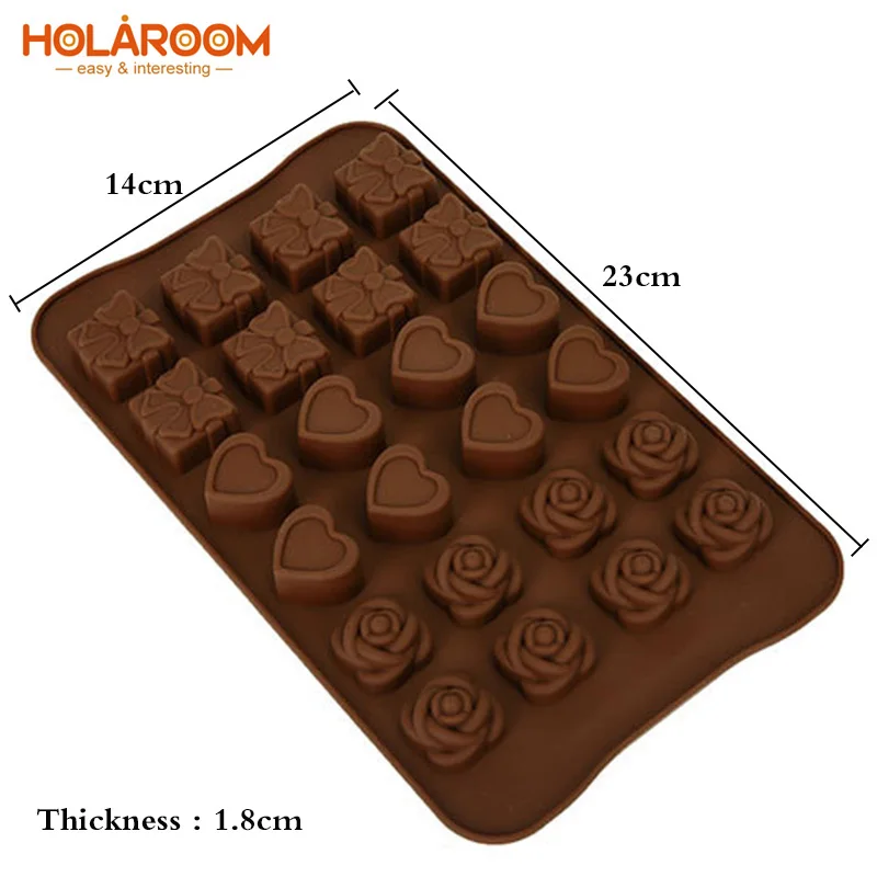 Силиконовая форма для шоколада Holaroom 1 шт. 3 вида цветов инструменты помадки торта