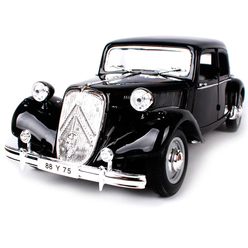 Maisto 1:18 1952 citroen 15cv 6cyl черный автомобиль литье под давлением роскошная винтажная