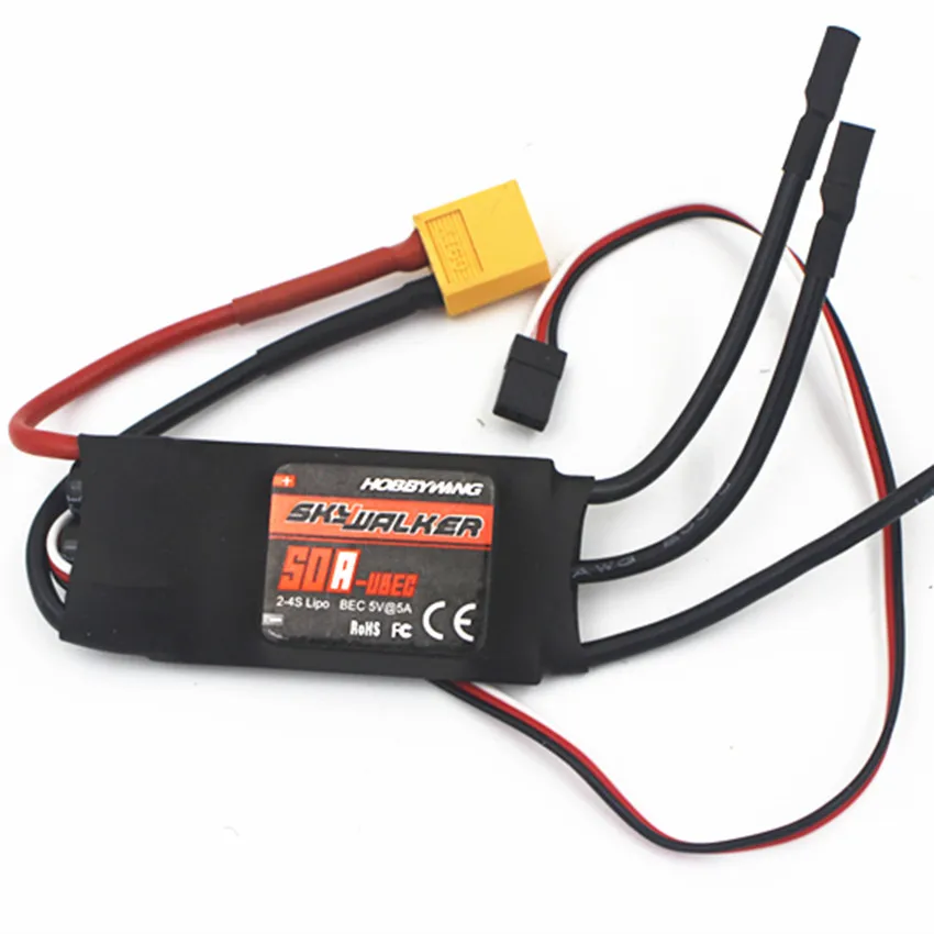 Original Hobbywing SkyWalker Brushless ESC 50A With BEC For RC Quadcopter Parts airplane | Игрушки и хобби
