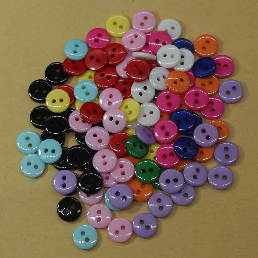 

15MM 50PCS Round 2 Hole Resin Button Sewing Mixed Fruit Color Resin Buttons Coat Boots Sewing Clothes Accessories Diy Decoration