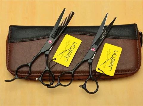 Парикмахерские ножницы Jason 329 # с левой ручкой, 6,0 дюйма, JP 440C, ножницы для стрижки, филировка, профессиональные ножницы для волос