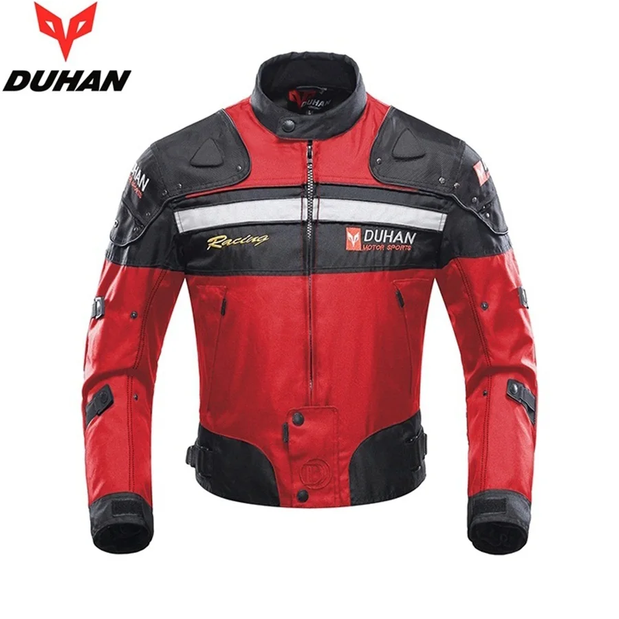 

Free shipping 1pcs DUHAN Winter Windproof Motocross Offroad Racing Protective Gear Armor Motorcycle Jacket With 5pcs Pads