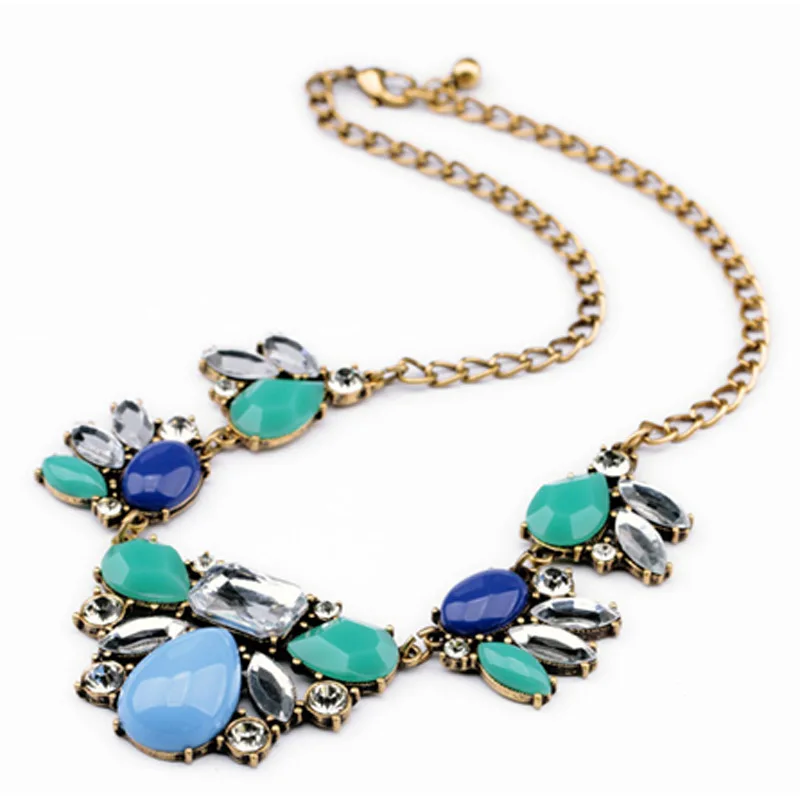 Statement necklace/retro alloy mosaic droplets necklace/necklace women/choker | Украшения и аксессуары