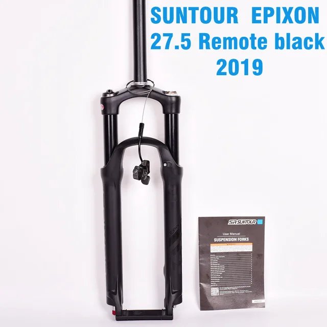 27.5 Remoter black SR SUNTOUR Велосипедная вилка EPIXON 26/27. 5/29er 100 мм горная MTB Велосипедная вилка амортизирующая передняя вилка дистанционная подвесная вилка - Цвет: 27.5 Remoter black