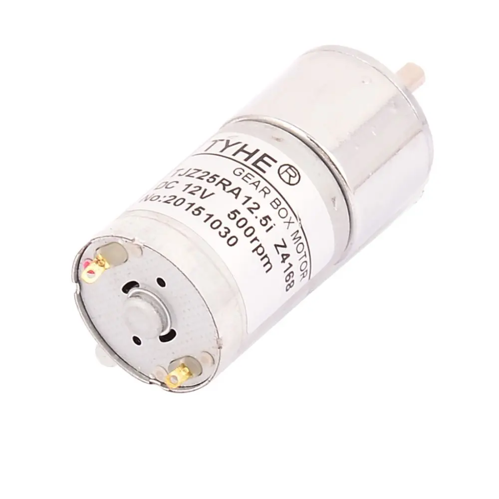 Uxcell DC 12V 500RPM Высокий крутящий момент низкая скорость припоя Цилиндрическая