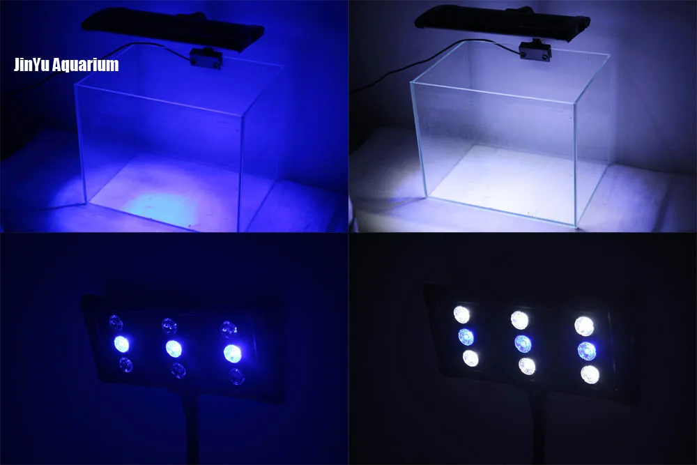Коралловый риф морской резервуар для выращивания растений SPS LPS белый синий 1 Вт x 9