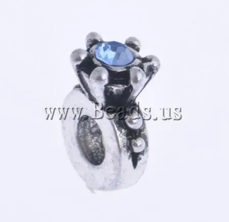 Free shipping!!!Zinc Alloy European Beads korean without troll &amp with rhinestone nickel lead cadmium free 11x16x8mm | Украшения и