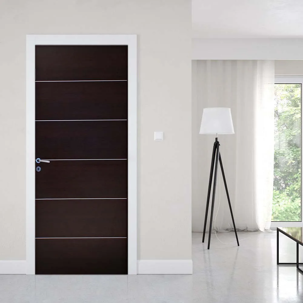 Креативная 3D наклейка на дверь черные серебристые деревянные ворота сделай сам