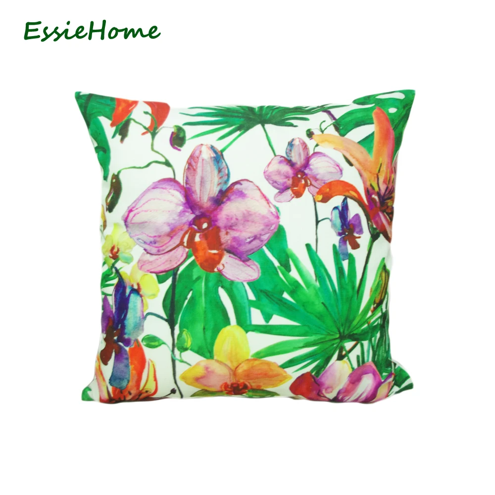 ESSIE HOME Высококачественная льняная цифровая печать цветочный узор Орхидея Coreopsis