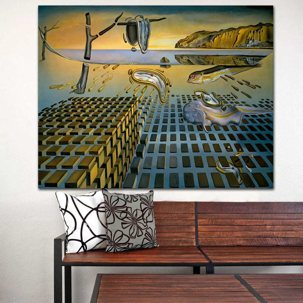 

WLONG Large size Printing Salvador Dali Pictorial Art Wall Art Canvas Prints Pictures For Living Room And Bedroom No Frames