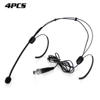 mini xlr 4 pin 4pin ta4f screw locking earset headset microphone headworn mic for mipro vhf wireless system bodypack transmitter