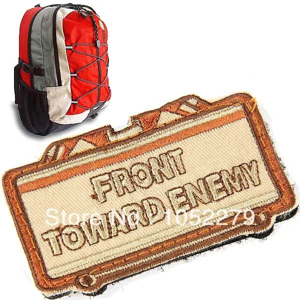 Versatile Front Toward Enemy Embroidered DIY Badge Patch Sticker Tag with Velcro for Clothes Jackets Backpacks Hats HUI-28658 | Дом и сад