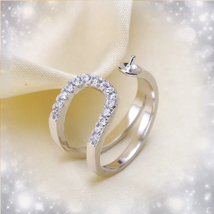 Посеребренное регулируемое кольцо бижутерия фурнитура колодки основы заготовки