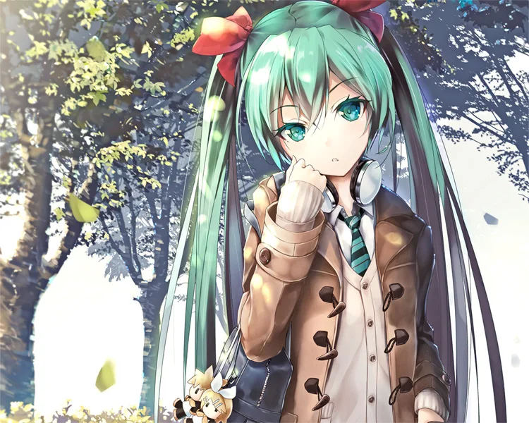Hatsune Miku обои на заказ 3D фото обои для стен Аниме Девушки настенная Фреска Vocaloid спальня общежития милый декор комнаты