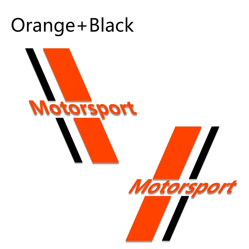 Glossy Orange 2 шт., Автомобильные Боковые Полосатые наклейки, авто виниловые наклейки, смешные наклейки, тюнинговые автомобильные универсальные DIY декоративные наклейки, стильные автомобильные аксессуары - Название цвета: Glossy Orange