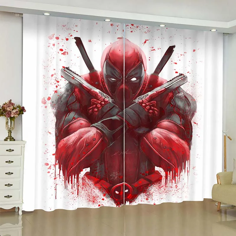 Занавески на окно Дэдпул, Marvel, супер герой, отряд самоубийц, жалюзи, занавески на окно, Затемненные занавески, занавески для гостиной, жалюзи - Цвет: 5