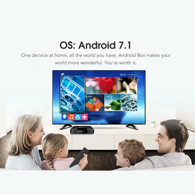 TX3 Мини Android 7 1 Smart TV BOX 2 Гб 16 четырехъядерный процессор Amlogic S905W телеприставка H.265 4K