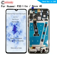 for huawei p30 lite nova 4e mar l01a l21a lx1a lx1m lx2 l21 mea l22 with frame lcd display touch panel screen digitizer assembly