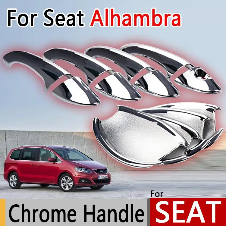 Для SEAT Alhambra Mk2 (7N) хромированная крышка дверной ручки 2010 2016 ABS пластиковые