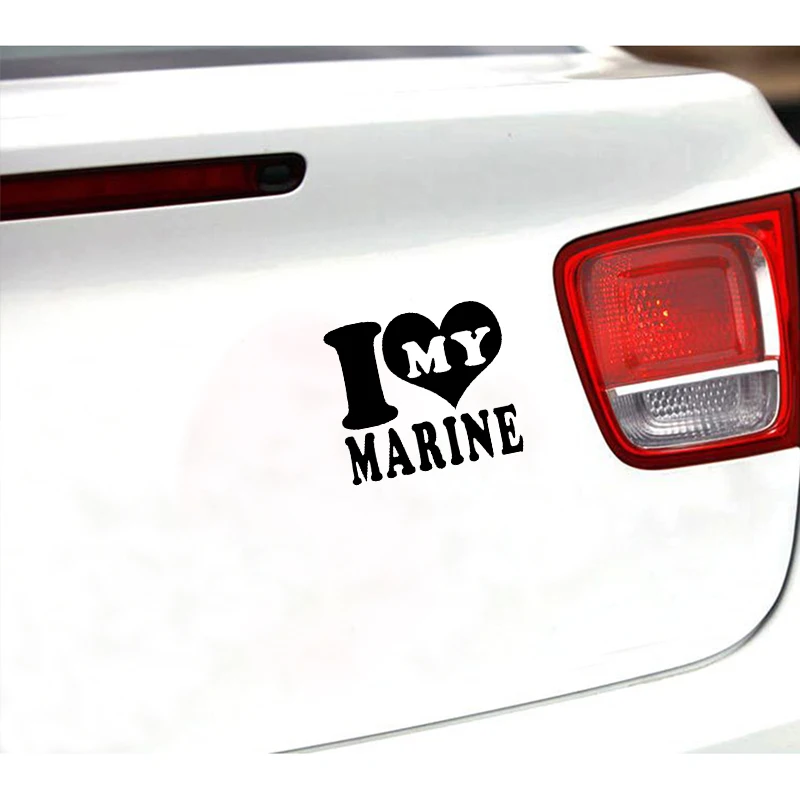 QYPF 13 4 см * 12 I Love My Marine модные виниловые водонепроницаемые наклейки аксессуары
